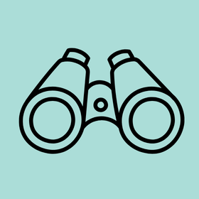 outline of binoculars.