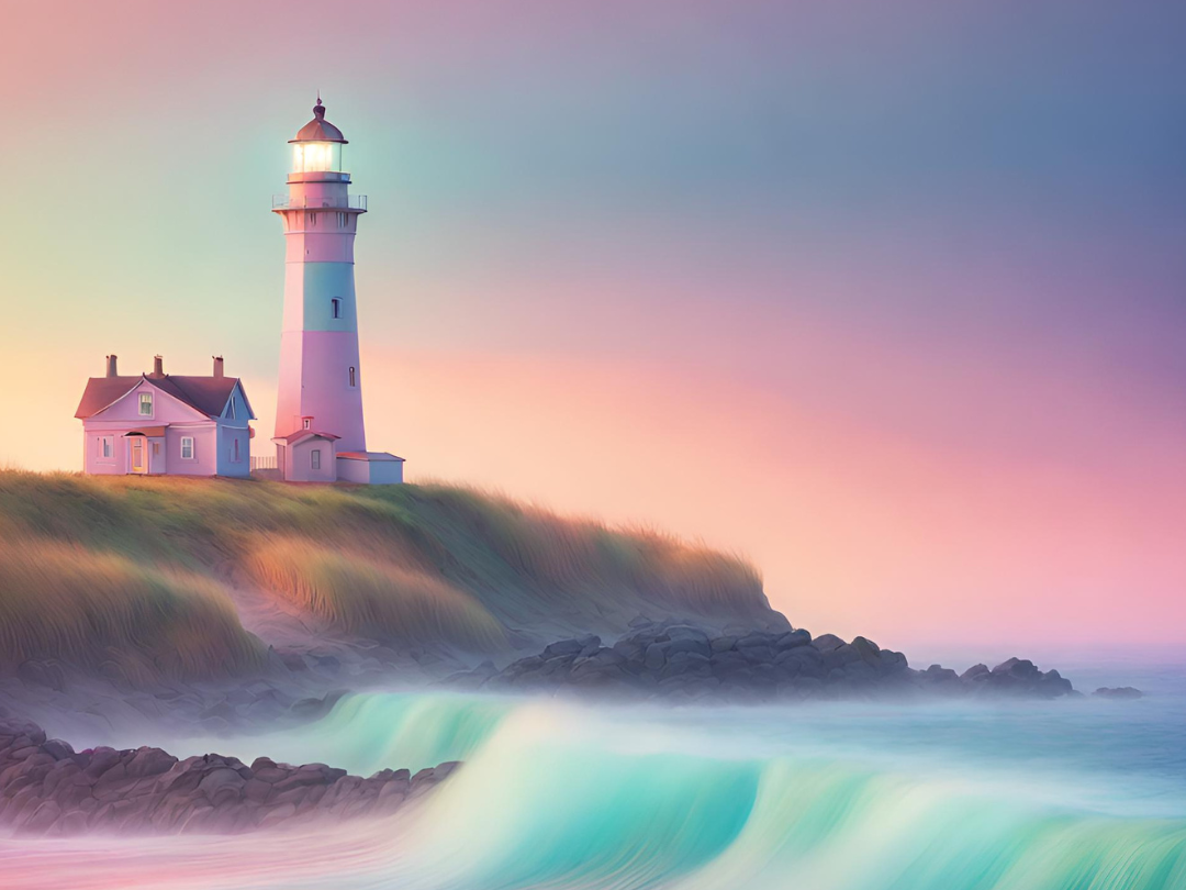 Colorful lighthouse